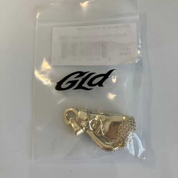 GLD Iced Boxing Glove Pendant - Picture 3 of 5